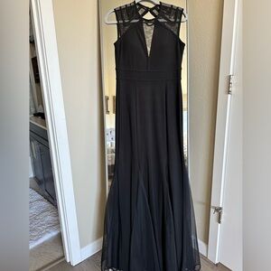 Long black semi-formal dress